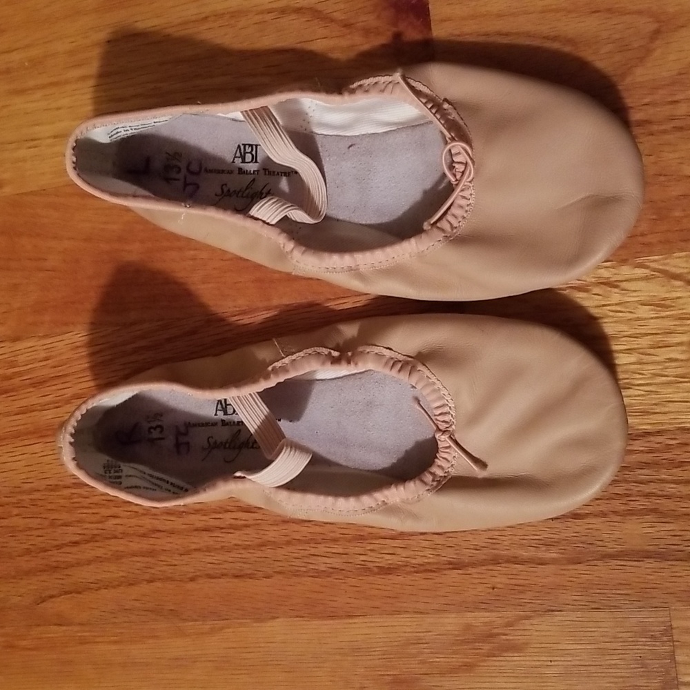 Pink Leather Ballet Shoes
